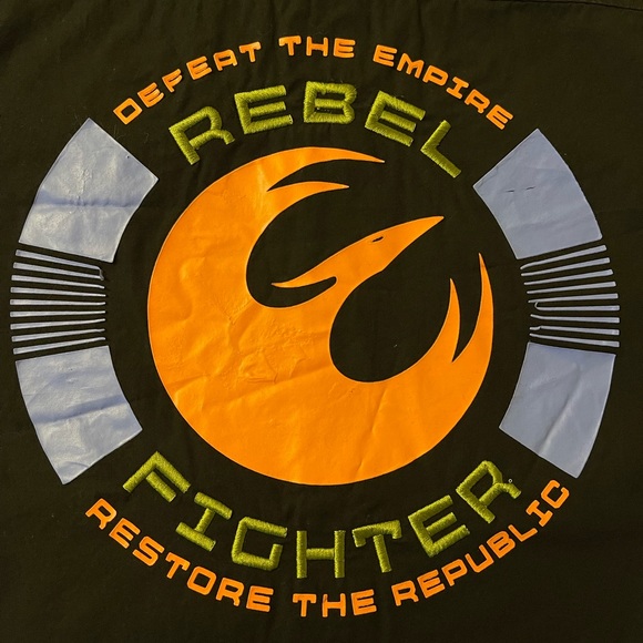 CLEARANCE.DisneyStore Star Wars BoysSize 7/8 ShortsleeveJediPatchButtonDownShirt - Picture 6 of 10